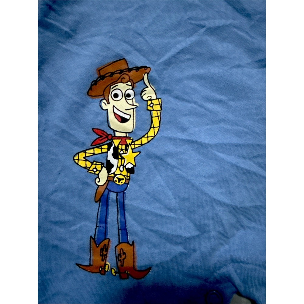Disney Baby Toy Story Woody Buzz Lightyear Blue Overalls Size 6/9M PPTH206 - Picture 2 of 7